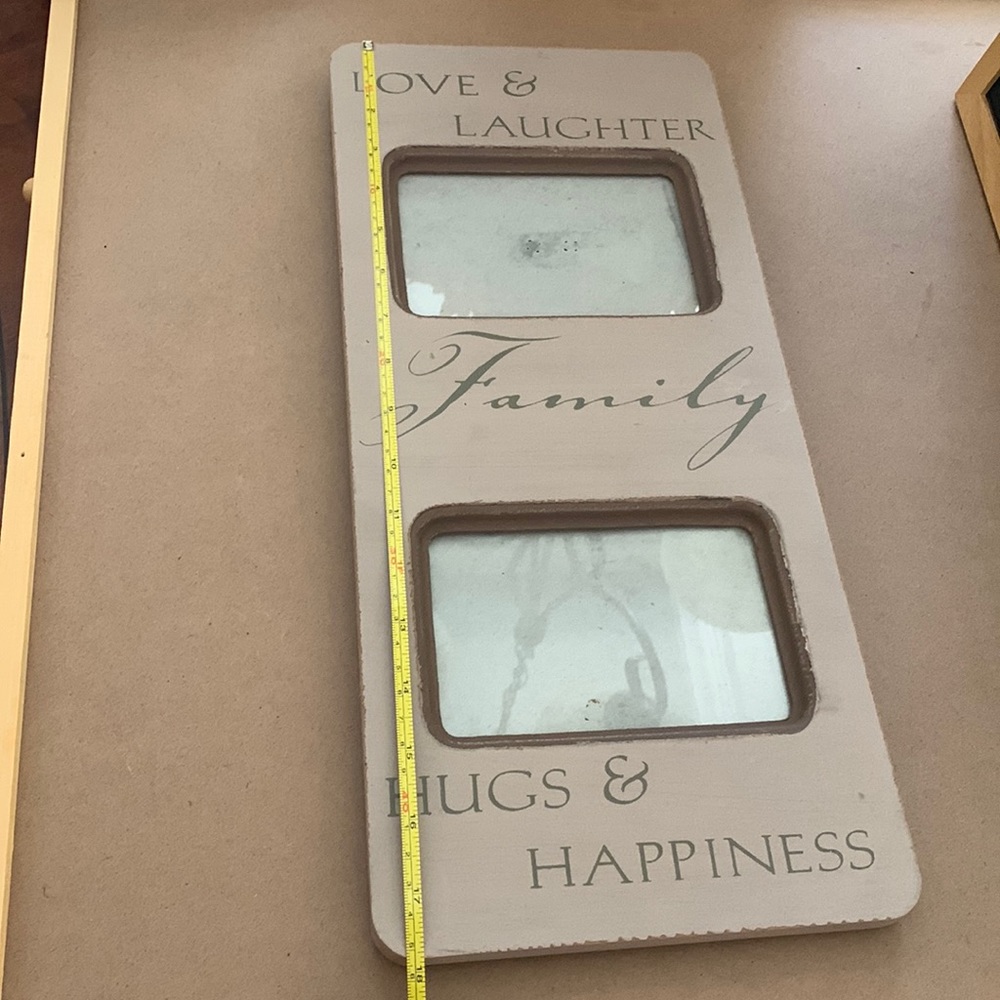 Picture Frame - Holds two 4”x6” pictures - Frame is 18x8” - Picture 3 of 4